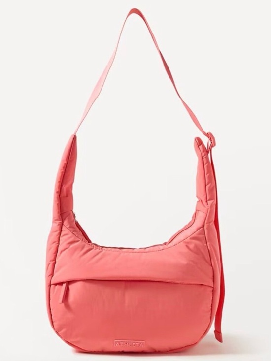 Athleta Handbags - ATHLETA All About Small Crossbody Hobo Coral Puffer Bag NWT